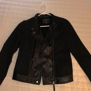 Lucky Brand Leather/Cotton Jacket